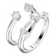 Anel Swarovski Constella Conjunto (2) Lapidação redonda Branco Lacado a ródio 50