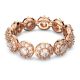 Anel Swarovski Constella Lapidação redonda Pavé Branco Lacado a rosa dourado