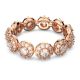 Anel Swarovski Constella Lapidação redonda Pavé Branco Lacado a rosa dourado 55