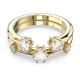 Anel Swarovski Constella Conjunto (2) Lapidação redonda Branco Lacado a dourado 55