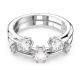 Anel Swarovski Constella Conjunto (2) Lapidação redonda Branco Lacado a ródio 55