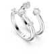 Anel Swarovski Constella Conjunto (2) Lapidação redonda Branco Lacado a ródio 55