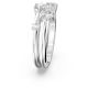 Anel Swarovski Constella Conjunto (2) Lapidação redonda Branco Lacado a ródio 55