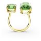 Anel Swarovski Millenia Lapidação octogonal Verde Lacado a dourado 52