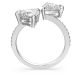 Anel Swarovski Attract Soul Coração Branco Lacado a ródio 58
