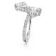 Anel Swarovski Attract Soul Coração Branco Lacado a ródio 58