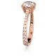 Anel Swarovski cocktail Constella Lapidação redonda Pavé Branco Lacado a rosa dourado 58