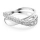 Anel Swarovski Twist Lapidação redonda Branco Lacado a ródio 58