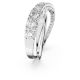 Anel Swarovski Twist Lapidação redonda Branco Lacado a ródio 58