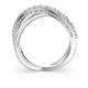 Anel Swarovski Twist Lapidação redonda Branco Lacado a ródio 58