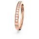 Anel Swarovski Rare Branco Lacado a rosa dourado 52