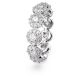 Anel Swarovski Constella Lapidação redonda Pavé Branco Lacado a ródio 52