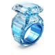 Anel Swarovski cocktail Lucent Lapidação octogonal Azul 52