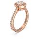 Anel Swarovski cocktail Constella Lapidação redonda Pavé Branco Lacado a rosa dourado 58 B