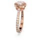 Anel Swarovski cocktail Constella Lapidação redonda Pavé Branco Lacado a rosa dourado 58 B