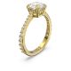 Anel Swarovski cocktail Constella Lapidação redonda Pavé Branco Lacado a dourado 50