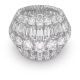 Anel Swarovski cocktail Hyperbola Combinação de lapidações Branco Lacado a ródio 52