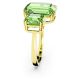 Anel Swarovski Millenia Lapidação octogonal Verde Lacado a dourado 60