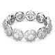 Anel Swarovski Constella Lapidação redonda Pavé Branco Lacado a ródio 50