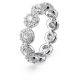 Anel Swarovski Constella Lapidação redonda Pavé Branco Lacado a ródio 50