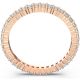 Anel Swarovski Vittore Lapidação redonda Branco Acabamento em rosa dourado 58