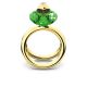 Anel Swarovski Numina Lapidação pera Verde Lacado a dourado 50