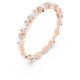 Anel Swarovski Vittore Lapidação Marquesa Branco Lacado a rosa dourado 55
