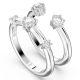 Anel Swarovski Constella Conjunto (2) Lapidação redonda Branco Lacado a ródio 58