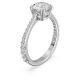 Anel Swarovski cocktail Constella Lapidação redonda Pavé Branco Lacado a ródio 60