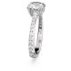 Anel Swarovski cocktail Constella Lapidação redonda Pavé Branco Lacado a ródio 60