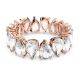 Anel Swarovski Vittore Lapidação gota Branco Lacado a rosa dourado 60