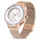 Relógio Swarovski Nova Chrono Fabrico suíço Pulseira de metal Tom Dourado rosa Acabamento em rosa dourado