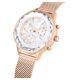 Relógio Swarovski Nova Chrono Fabrico suíço Pulseira de metal Tom Dourado rosa Acabamento em rosa dourado