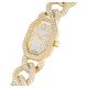 Relógio Swarovski Dextera Chain Fabrico suíço Bracelete em cristal Dourado Acabamento em dourado