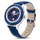 Relógio Swarovski Octea Moon Fabrico suíço Lua Pulseira de tecido Azul Aço inoxidável