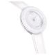 Relógio Swarovski Crystalline Lustre Fabrico suíço Pulseira de tecido Branco Aço inoxidável
