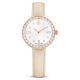 Relógio Swarovski Certa Fabrico suíço Pulseira Bege Acabamento em rosa dourado
