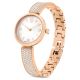 Relógio Swarovski Illumina Fabrico suíço Pulseira de metal Tom Dourado rosa Acabamento em rosa dourado