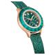Relógio Swarovski Octea Chrono Fabrico suíço Pulseira Verde Acabamento em rosa dourado