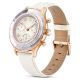 Relógio Swarovski Octea Chrono Fabrico suíço Pulseira Branco Acabamento em rosa dourado