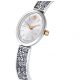 Relógio Swarovski Crystal Rock Oval Fabrico suíço Pulseira de metal Branco Aço inoxidável