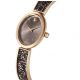 Relógio Swarovski Crystal Rock Oval Fabrico suíço Pulseira de metal Cinzento Acabamento em rosa dourado