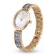 Relógio Swarovski Crystal Rock Oval Fabrico suíço Pulseira de metal Tom Dourado rosa Acabamento em rosa dourado