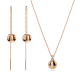 Conjunto Swarovski Meteora Branco Lacado a rosa dourado
