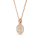 Conjunto Swarovski Meteora Branco Lacado a rosa dourado