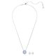 Conjunto Swarovski Idyllia Combinação de lapidações Flor Azul Lacado a ródio