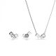Conjunto Swarovski Mesmera Combinação de lapidações Branco Lacado a ródio