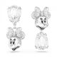 Brincos Swarovski Disney Minnie Mouse drop Design assimétrico Branco Revestido a Ródio