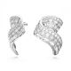 Brincos Swarovski Hyperbola stud Zircónia neutra em carbono Cortes mistos Branco Revestido a Ródio