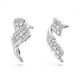Brincos Swarovski Hyperbola stud Zircónia neutra em carbono Cortes mistos Branco Revestido a Ródio